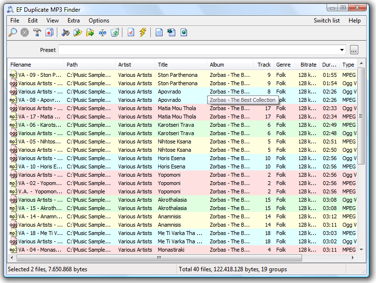 Windows 8 EF Duplicate MP3 Finder full