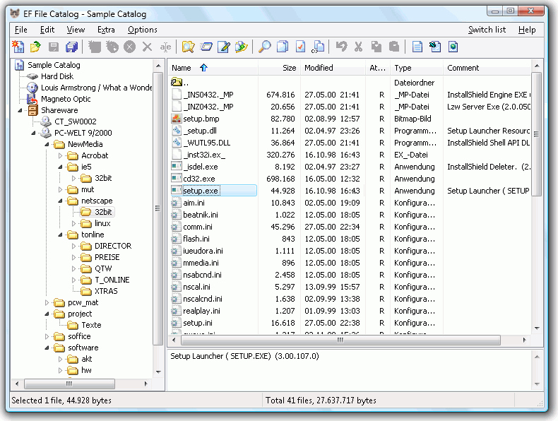 EF File Catalog - Powerful catalog program