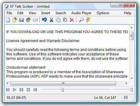 Portable EF Talk Scriber Windows 11 download